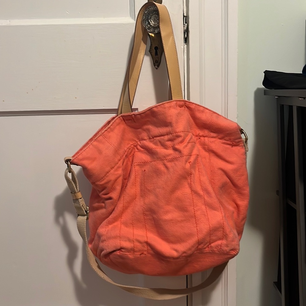 Coral bag, great for beach, school errands